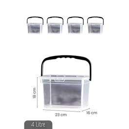 Hermia Set de 4 Cajas de Almacenaje Blanco